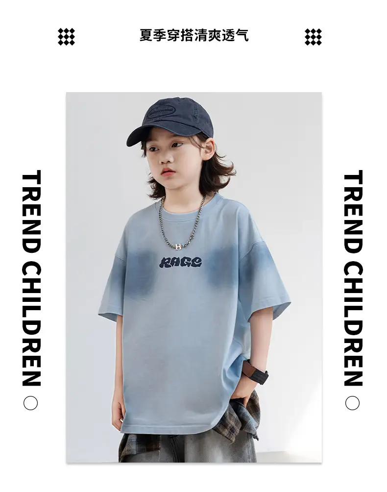 Boys T-shirt Light Blue 2025 New Arrival — feature 4