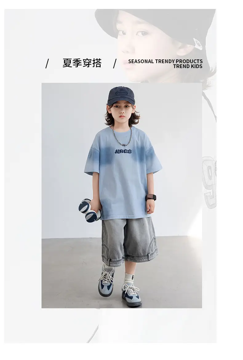 Boys T-shirt Light Blue 2025 New Arrival — feature 6