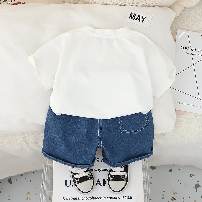 Boys Cartoon Excavator T-Shirt Shorts Set Summer — feature 8