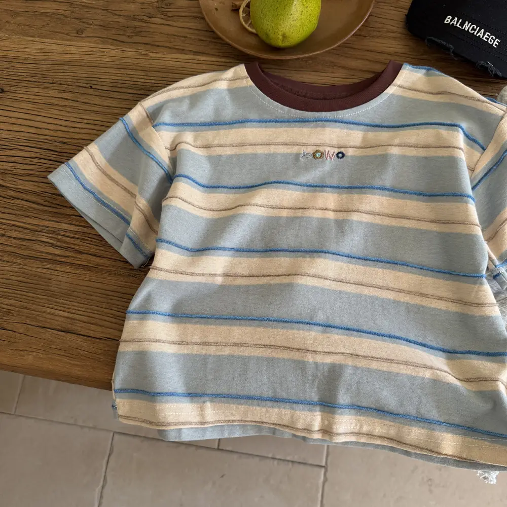 Boys Striped Cotton Shorts Set Summer 2025 - Image 5