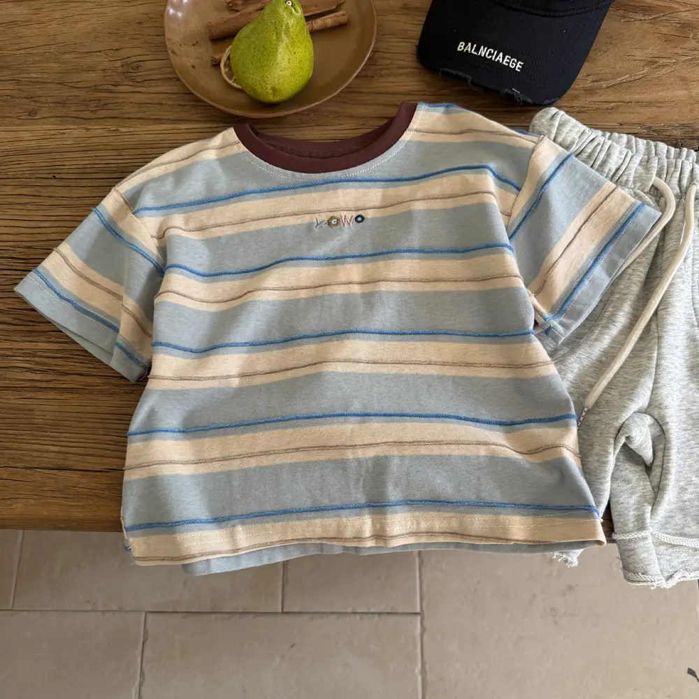 Boys Striped Cotton Shorts Set Summer 2025 — feature 8