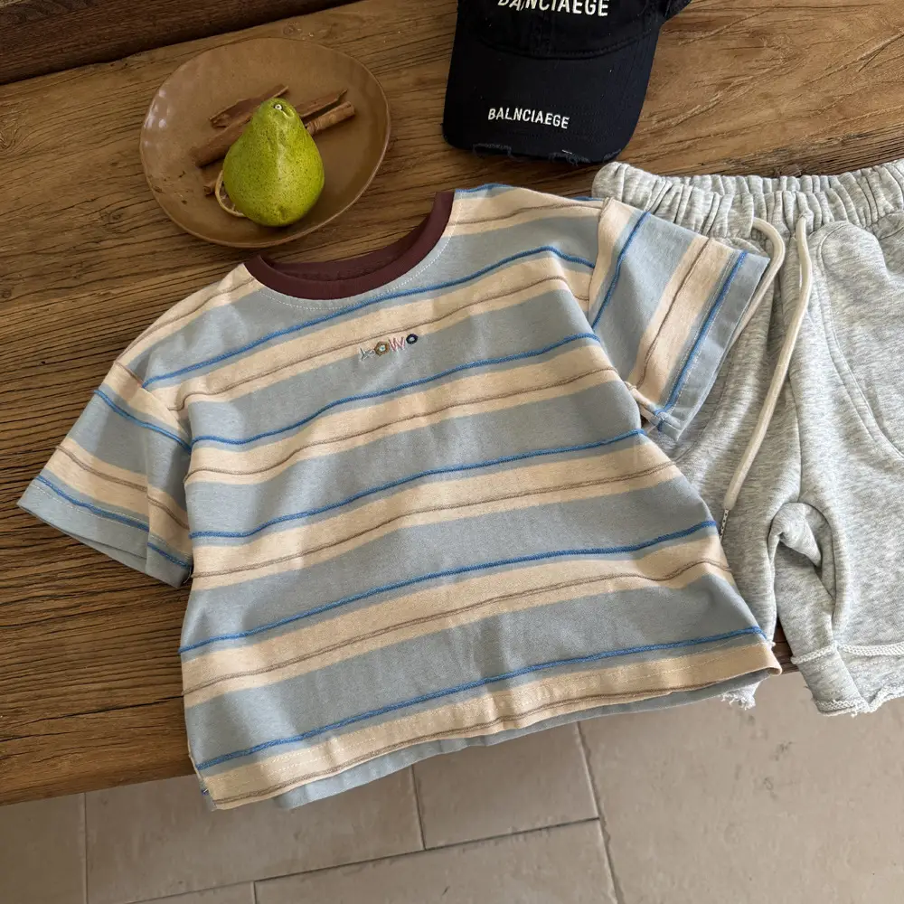 Boys Striped Cotton Shorts Set Summer 2025 — feature 9