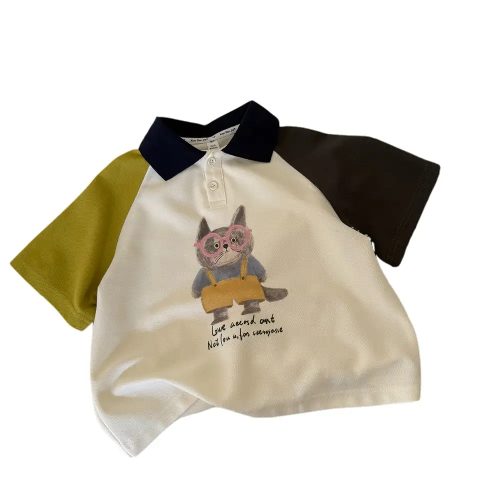 Kids Cartoon T-Shirt White Short Sleeve Summer 2025 - Image 6