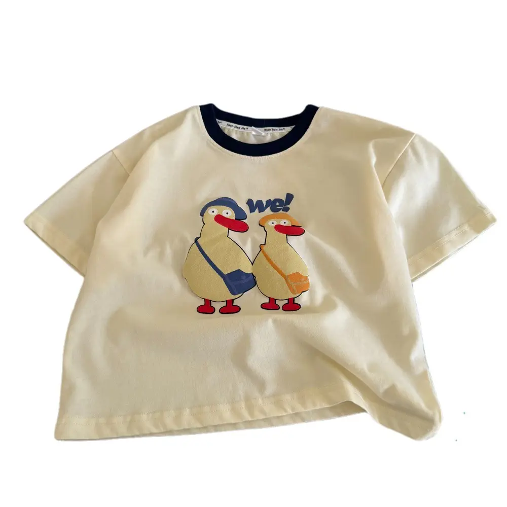 Boys Cotton Cartoon T-Shirt with Green Shorts - Image 6