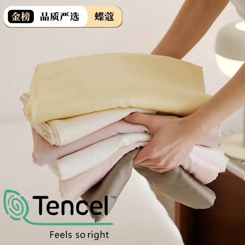 100 Austrian Lanjing Tencel Single Sheet Bedding Summer High-end Solid Color Simple Light Luxury Naked Sleeping