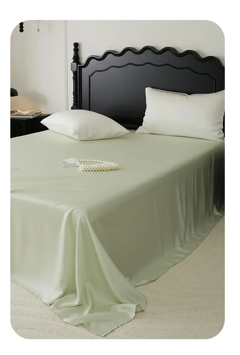 100 Austrian Lanjing Tencel Single Sheet Bedding Summer High-end Solid Color Simple Light Luxury Naked Sleeping — feature 8
