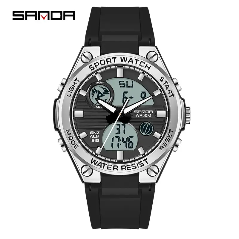 Men's Black Digital Sport Watch with LCD Display - Image 13