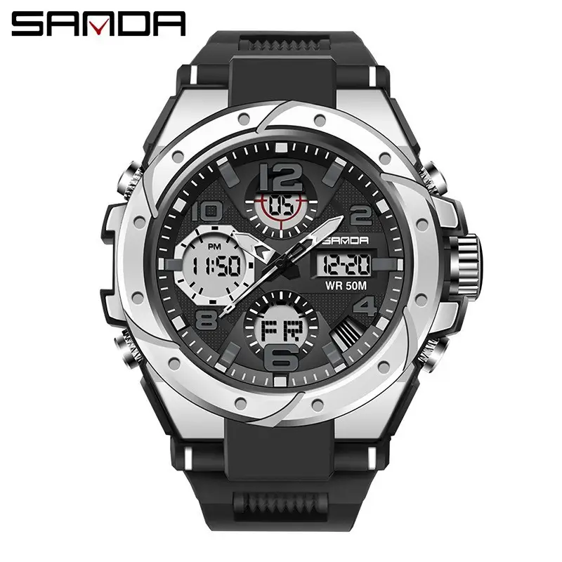 Men's Black Digital Sport Watch with LCD Display - Image 21