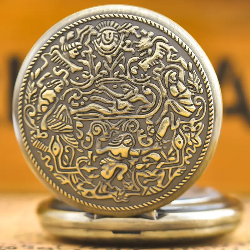 Vintage Floral Pocket Watch with Chain Strap for Men Women — feature 31