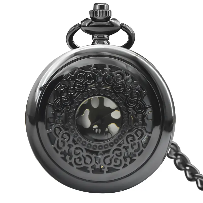 Vintage Floral Pocket Watch with Chain Strap for Men Women - Image 33