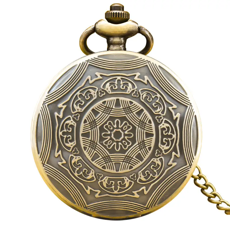 Vintage Floral Pocket Watch with Chain Strap for Men Women - Image 38