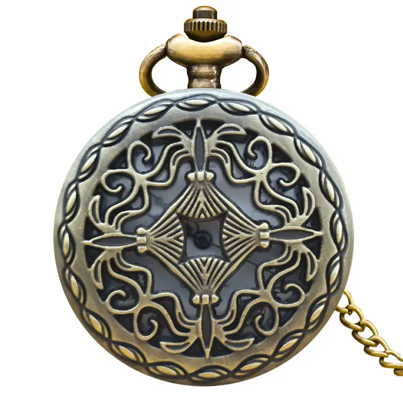 Vintage Floral Pocket Watch with Chain Strap for Men Women - Image 40