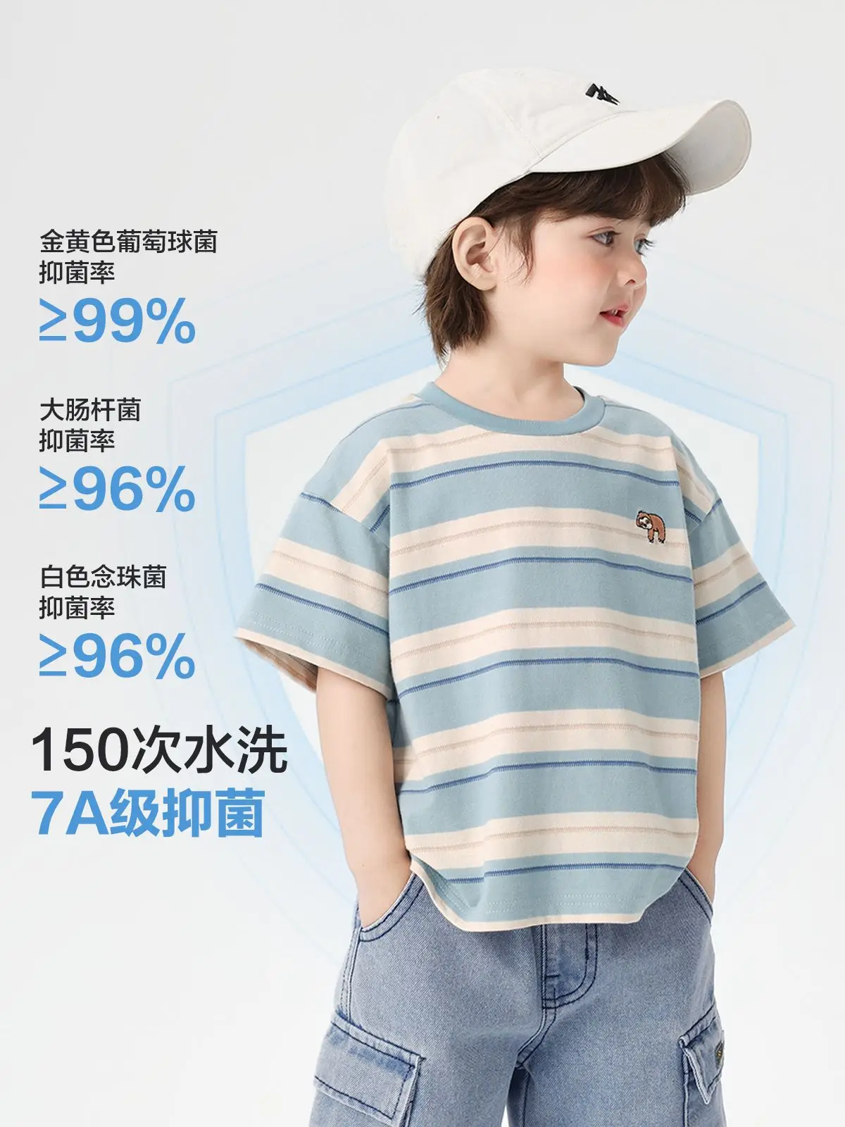 Right European Boys Striped T-Shirt Summer 2026 - Image 6