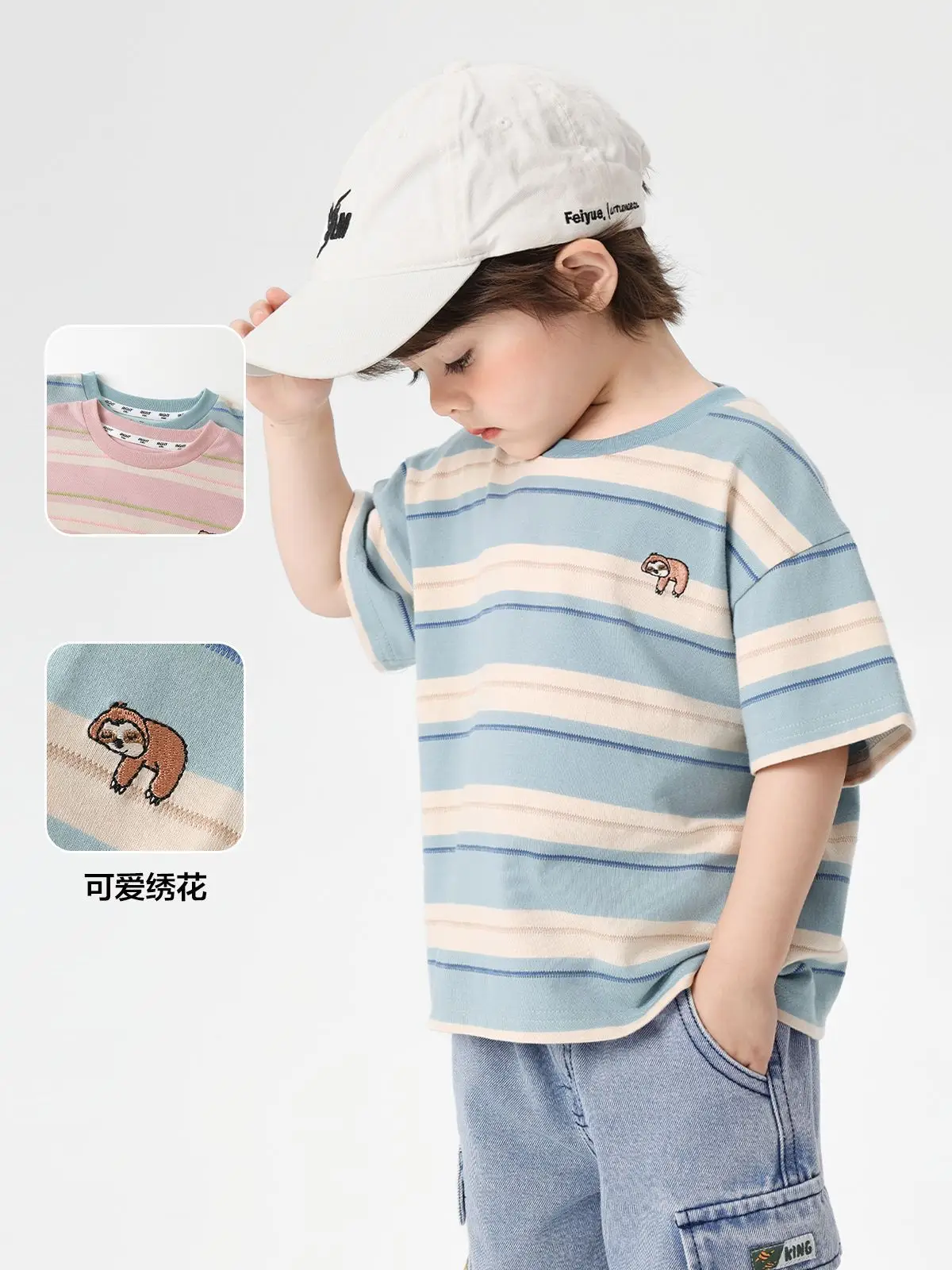 Right European Boys Striped T-Shirt Summer 2026 - Image 7
