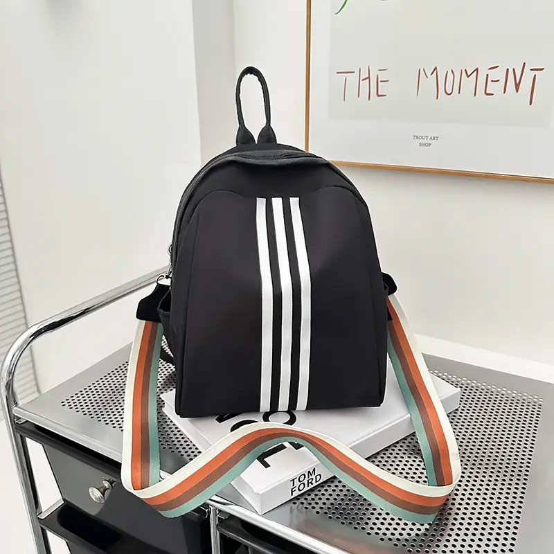 Women's Black 3-Strip Casual Crossbody Bag 2025 - Image 3