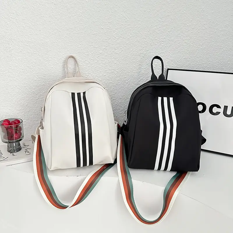 Women's Black 3-Strip Casual Crossbody Bag 2025 - Image 6