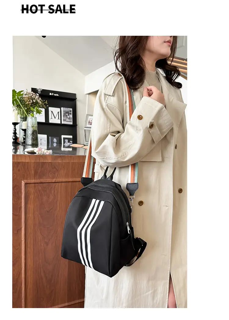 Women's Black 3-Strip Casual Crossbody Bag 2025 — feature 18