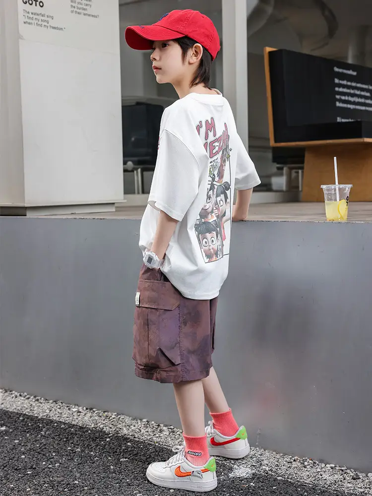 Nezha Print Boys White T-Shirt 2026 Summer - Image 6
