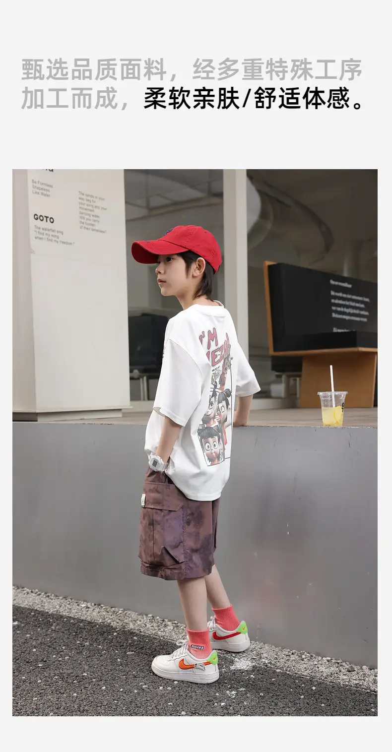 Nezha Print Boys White T-Shirt 2026 Summer — feature 18