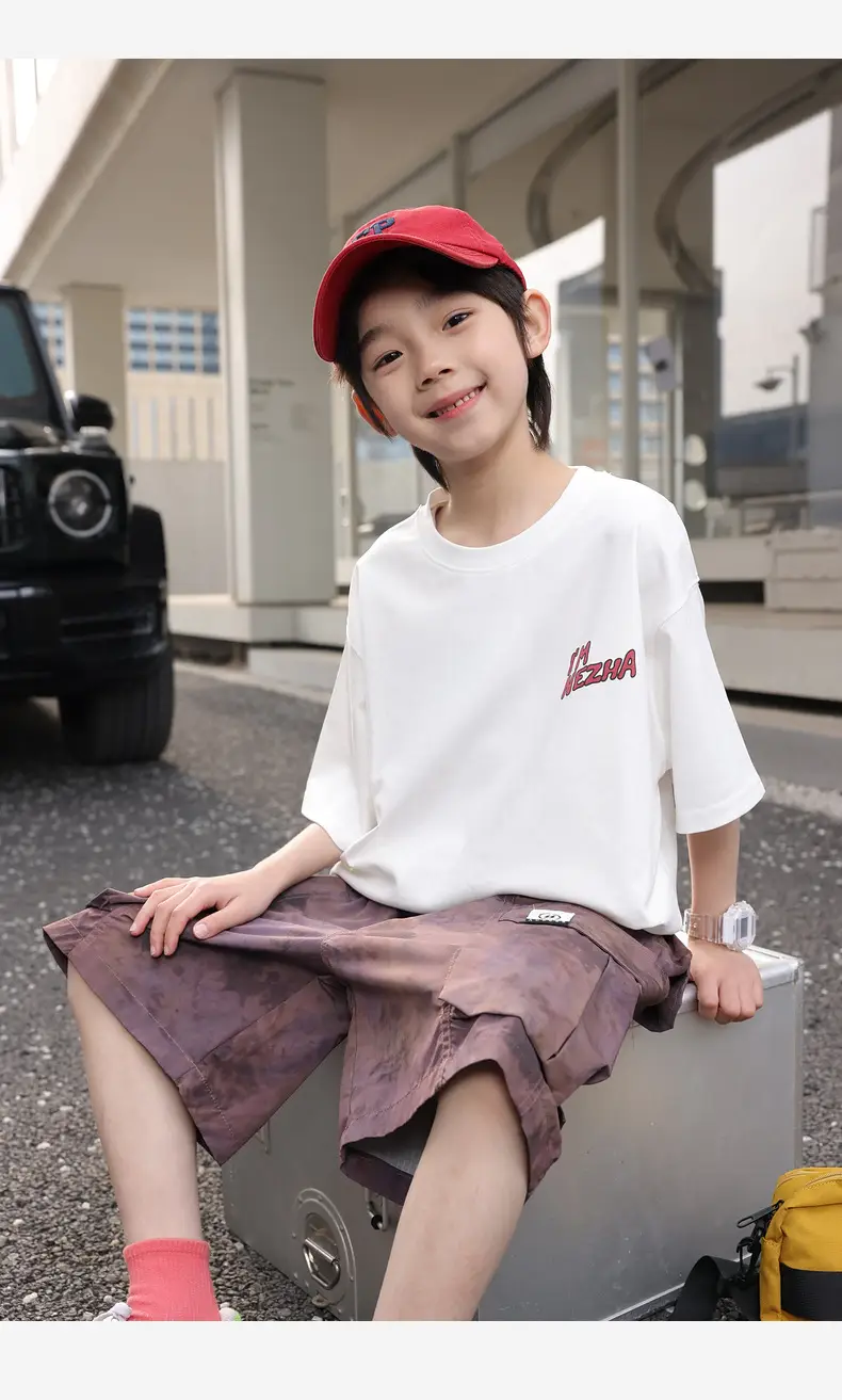 Nezha Print Boys White T-Shirt 2026 Summer — feature 27