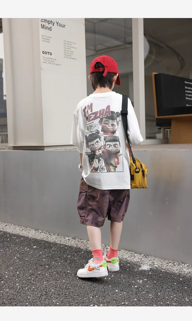 Nezha Print Boys White T-Shirt 2026 Summer — feature 30