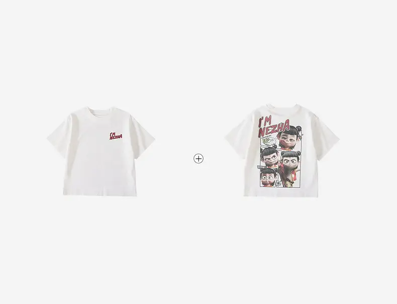 Nezha Print Boys White T-Shirt 2026 Summer — feature 32