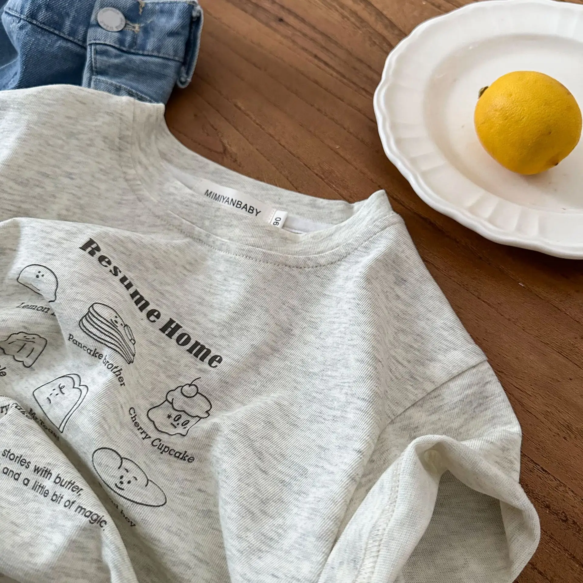Baby T-shirt Cartoon Print Pure Cotton Summer Wear