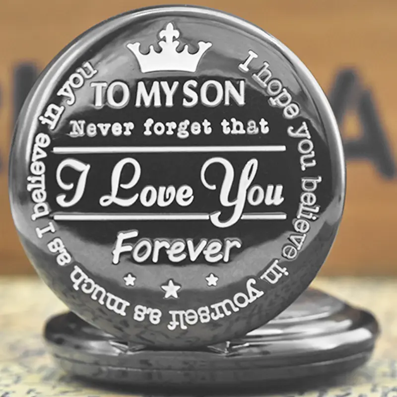 Father's Day Commemorative Flip Pocket Watch for Men Women — feature 10