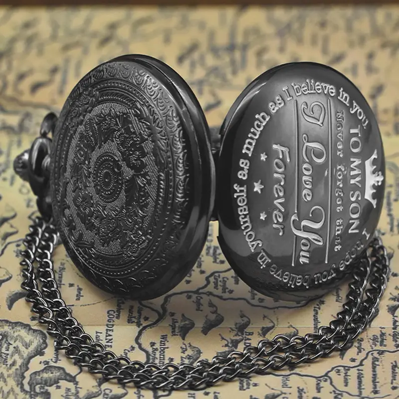 Father's Day Commemorative Flip Pocket Watch for Men Women — feature 11