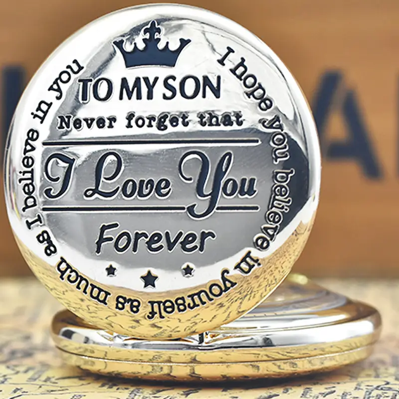 Father's Day Commemorative Flip Pocket Watch for Men Women — feature 12
