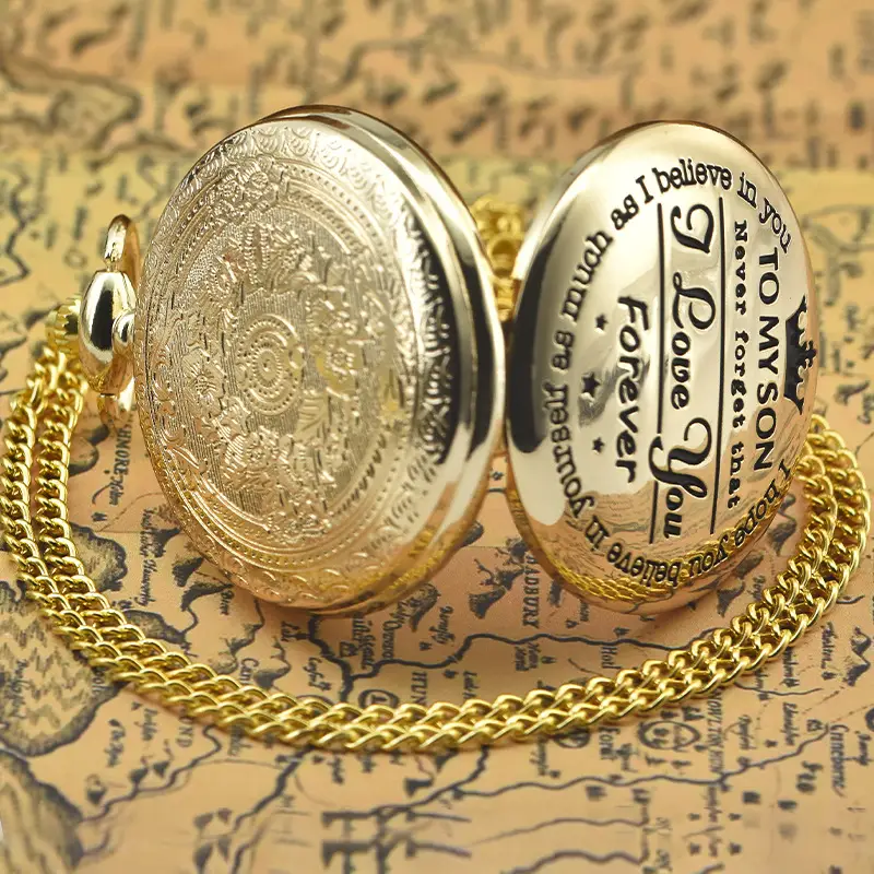 Father's Day Commemorative Flip Pocket Watch for Men Women — feature 13