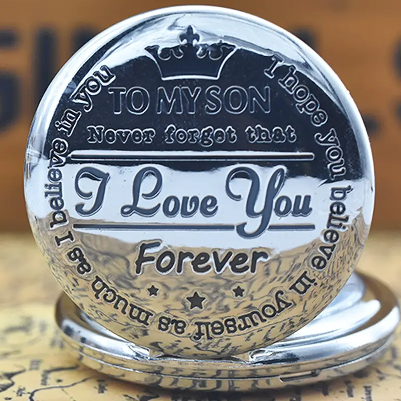 Father's Day Commemorative Flip Pocket Watch for Men Women — feature 14