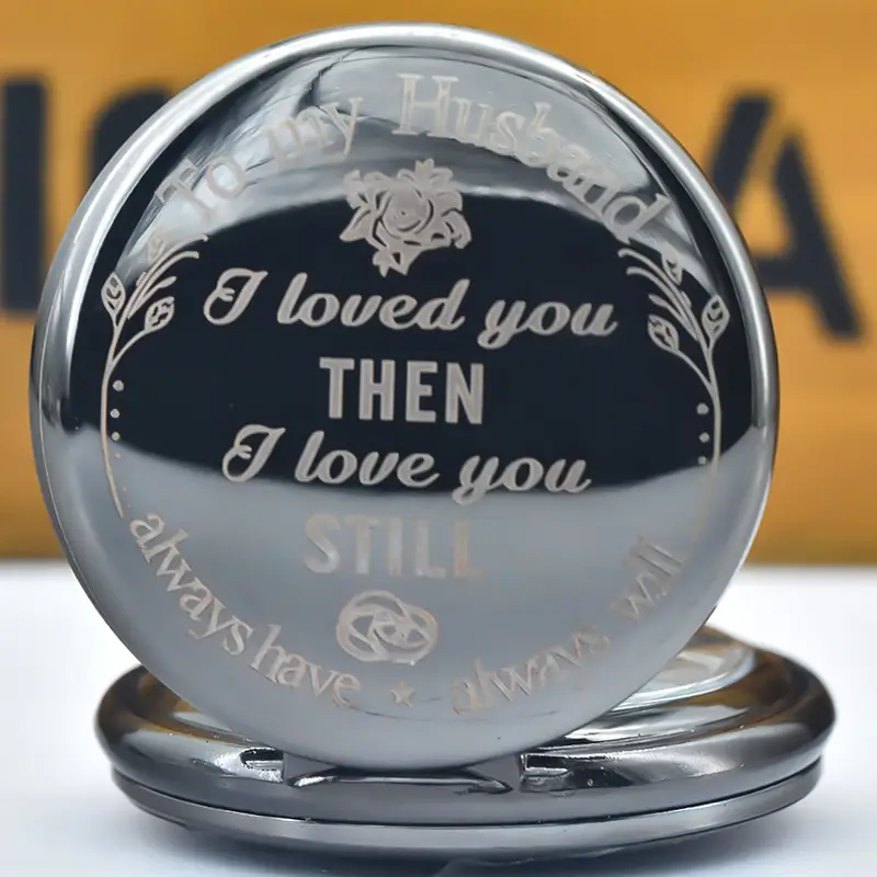 Father's Day Commemorative Flip Pocket Watch for Men Women — feature 20