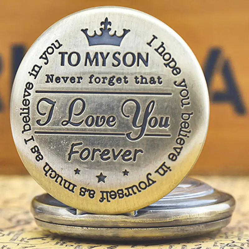 Father's Day Commemorative Flip Pocket Watch for Men Women — feature 8