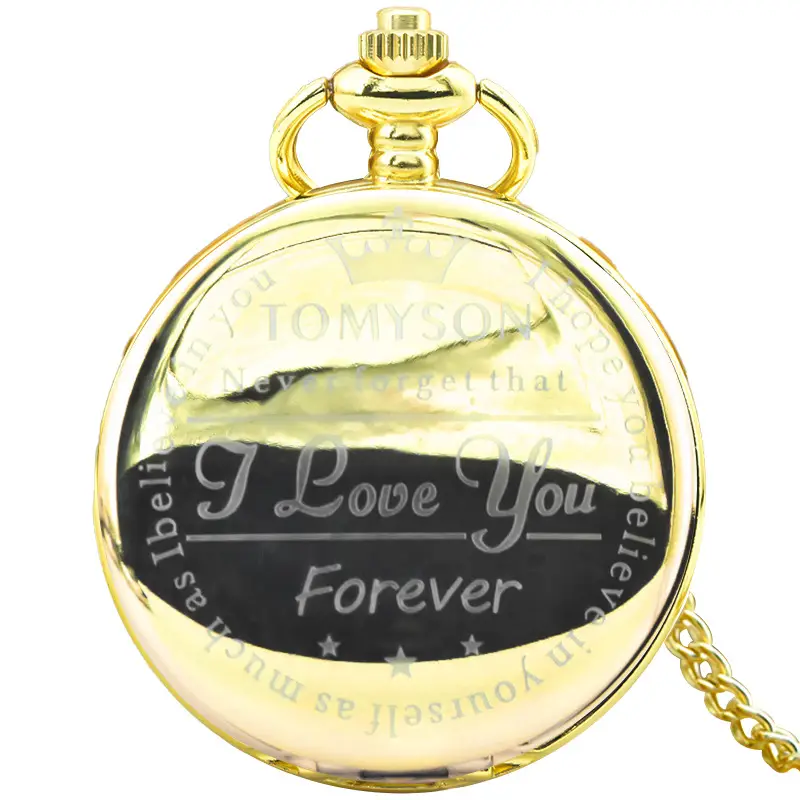 Father's Day Commemorative Flip Pocket Watch for Men Women