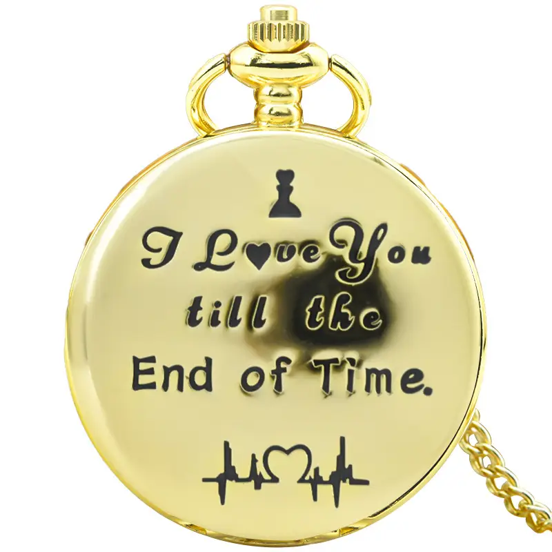 Father's Day Commemorative Flip Pocket Watch for Men Women