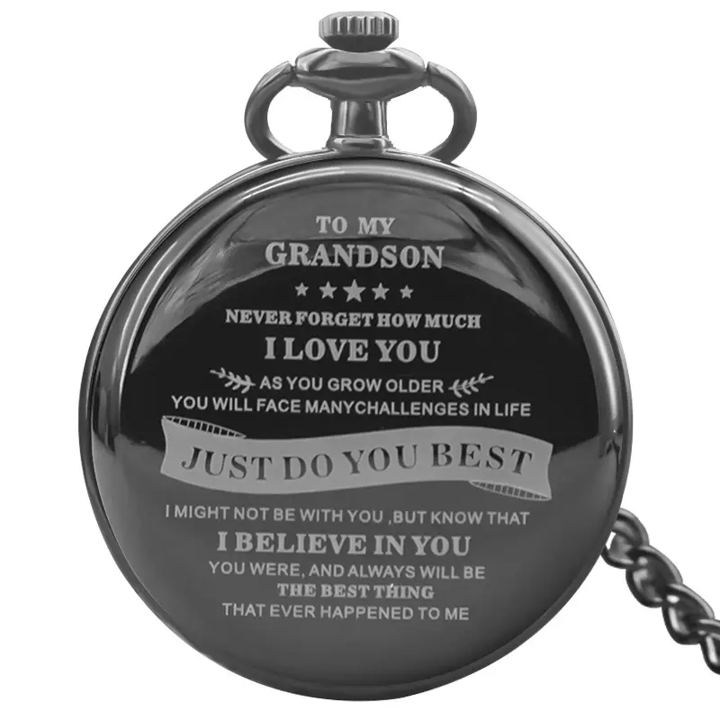 Father's Day Commemorative Flip Pocket Watch for Men Women