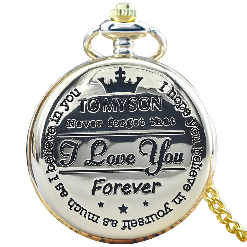 Father's Day Commemorative Flip Pocket Watch for Men Women