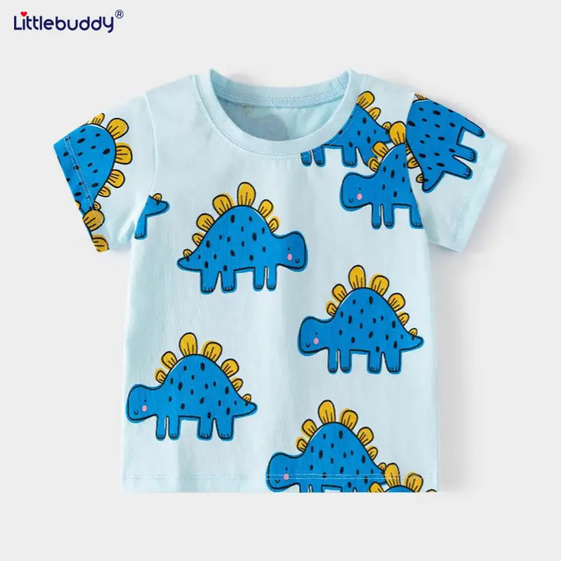 Littlebuddy Dinosaur T-Shirt Suit for Boys Summer Cotton - Image 5