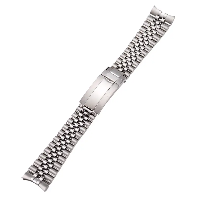 Stainless Steel Watch Strap with 5 Beads for Men Women