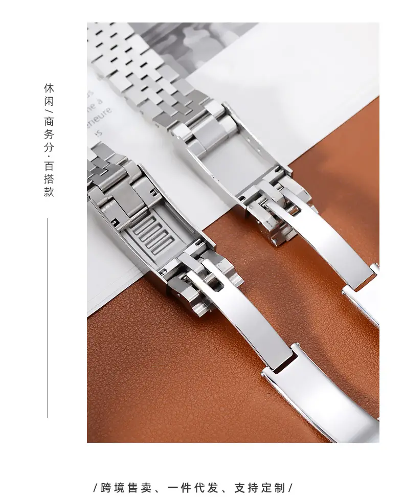 Stainless Steel Watch Strap with 5 Beads for Men Women — feature 10