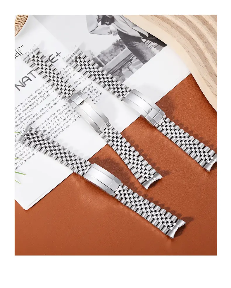 Stainless Steel Watch Strap with 5 Beads for Men Women — feature 11