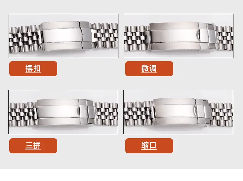Stainless Steel Watch Strap with 5 Beads for Men Women — feature 4