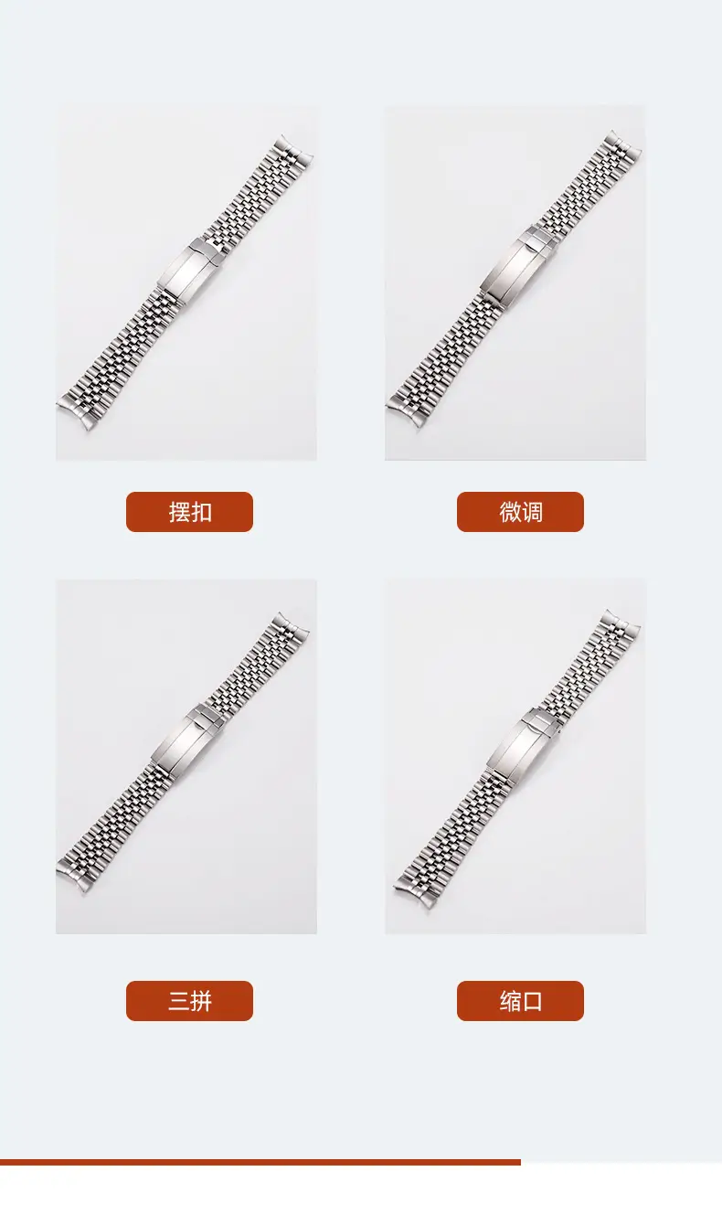Stainless Steel Watch Strap with 5 Beads for Men Women — feature 8