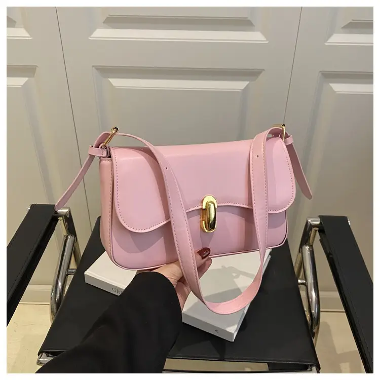 Pink Lock Crossbody Bag for Women 2025 - Image 4