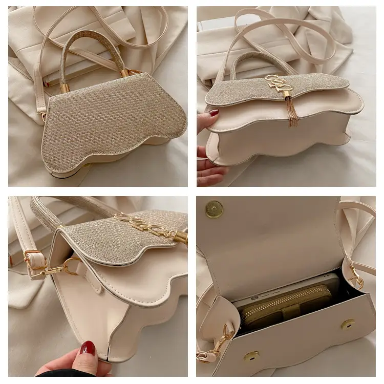Red Glitter Letter Hardware Shoulder Bag — feature 9