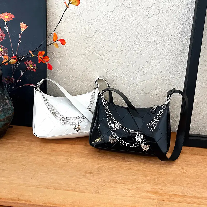 Black Butterfly Chain Shoulder Bag for Women - Image 6
