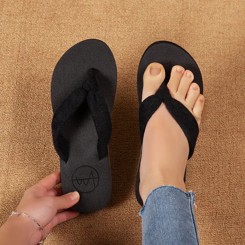 Women Striped Korean Style Flip Flops Summer — feature 9