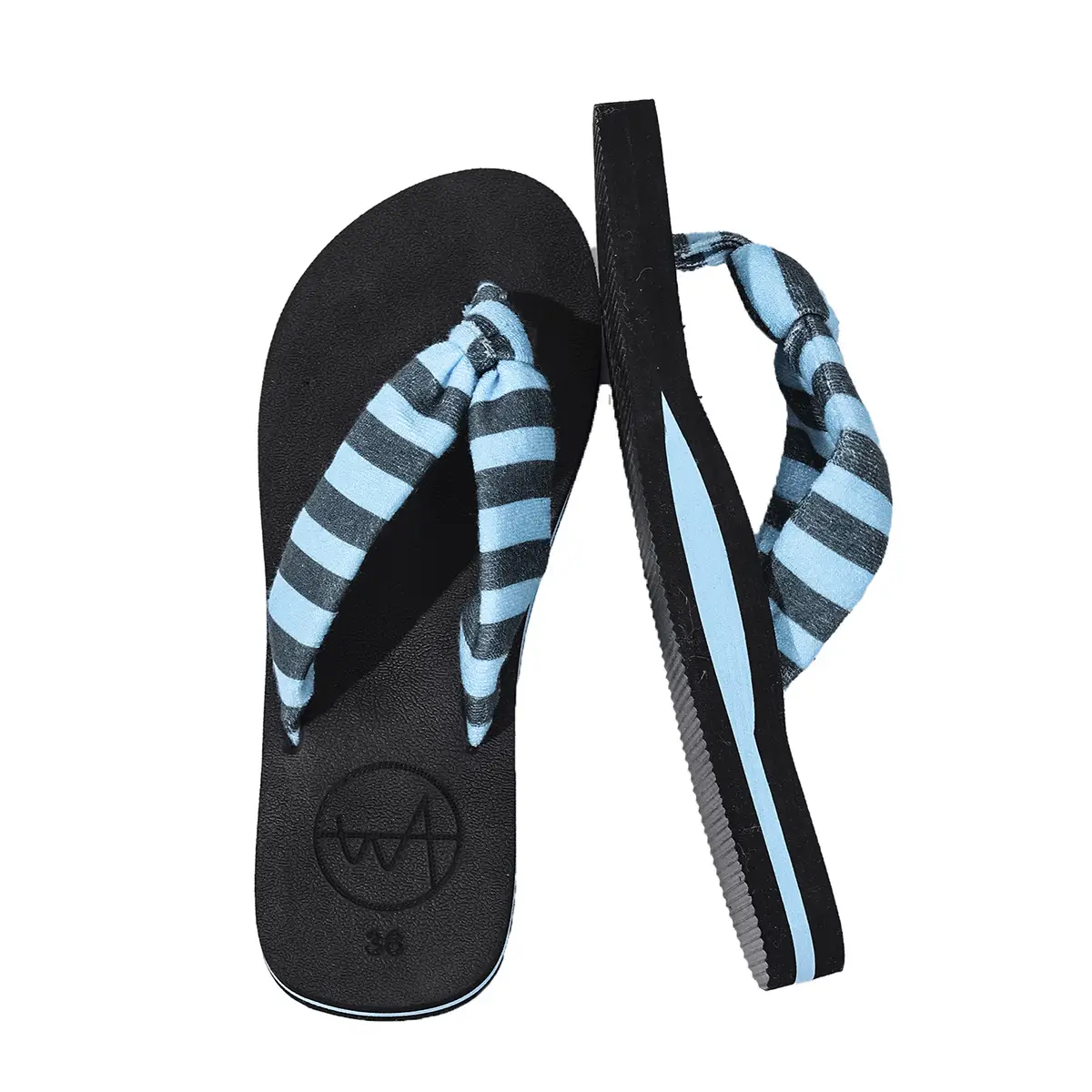 Women Striped Korean Style Flip Flops Summer