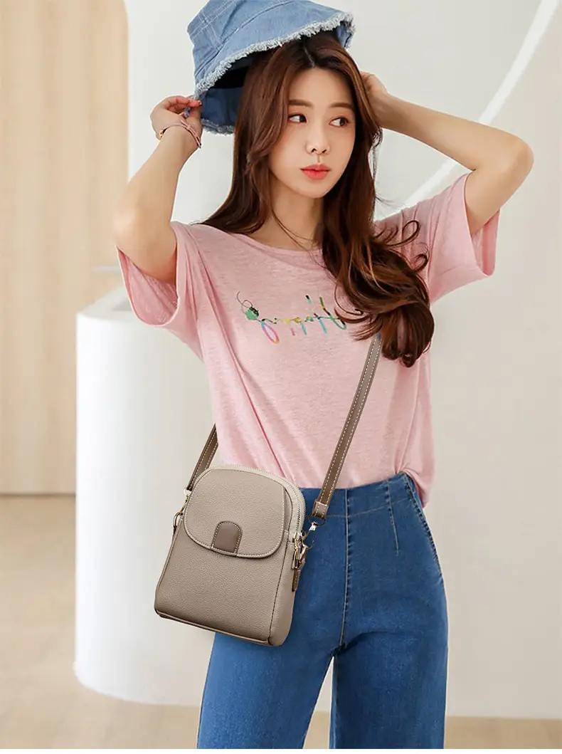 Trendy Women's Beige Shoulder Bag with Adjustable Strap — feature 14
